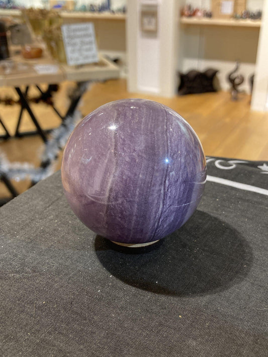 Fluorite Sphere ( Purple Silky ) (440g) - Crystals By Astraea