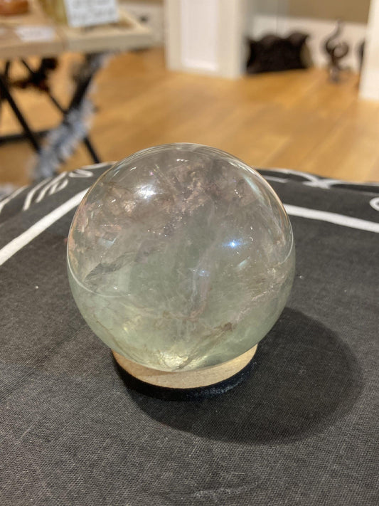 Fluorite Sphere ( Whispy ) (285g) - Crystals By Astraea