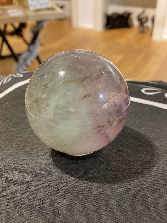 Fluorite Sphere ( Whispy ) (370g) - Crystals By Astraea