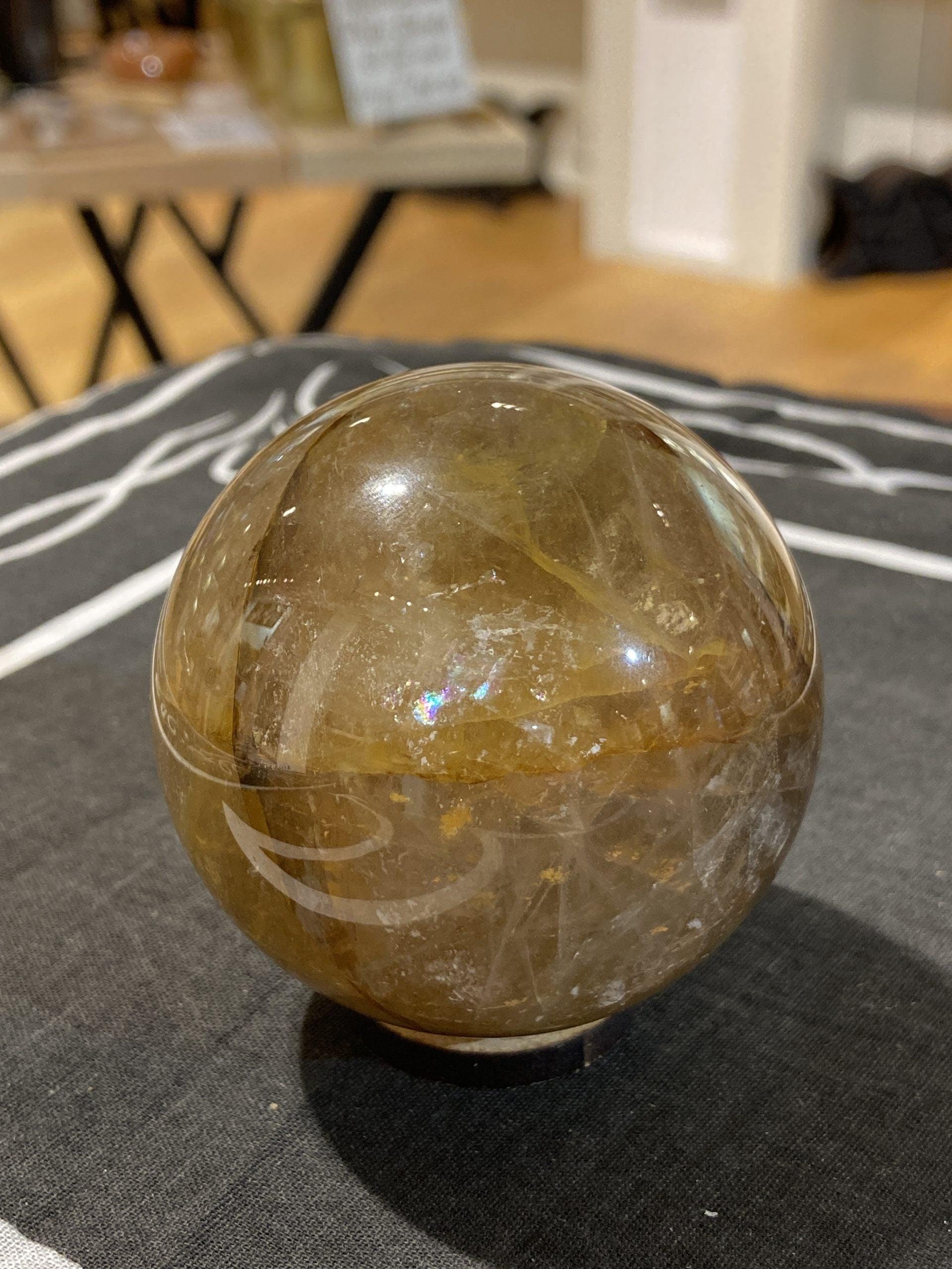 Golden Healer Sphere (325g) - Crystals By Astraea