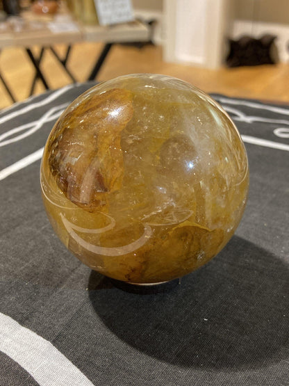 Golden Healer Sphere (415g) - Crystals By Astraea