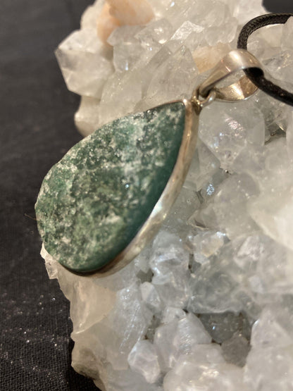 Green Aventurine Raw Pendant (Silver) - Crystals By Astraea