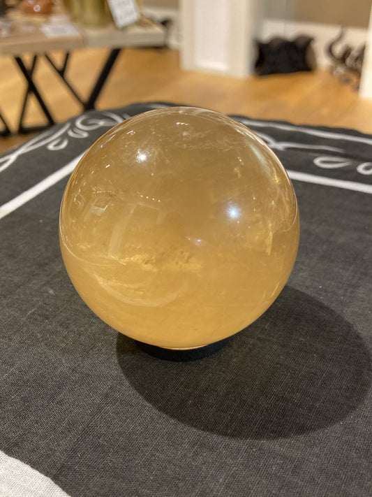 Honey Calcite Sphere (335g)