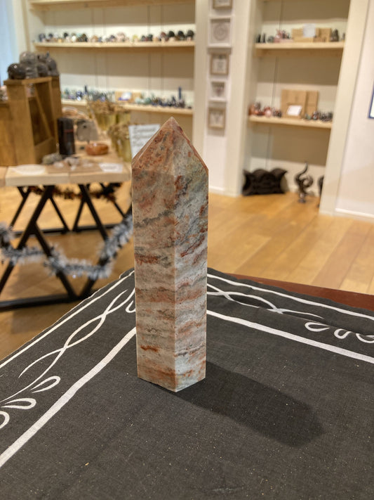 Crazy Lace Agate Tower (350g)