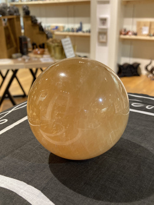 Honey Calcite Sphere (855g)