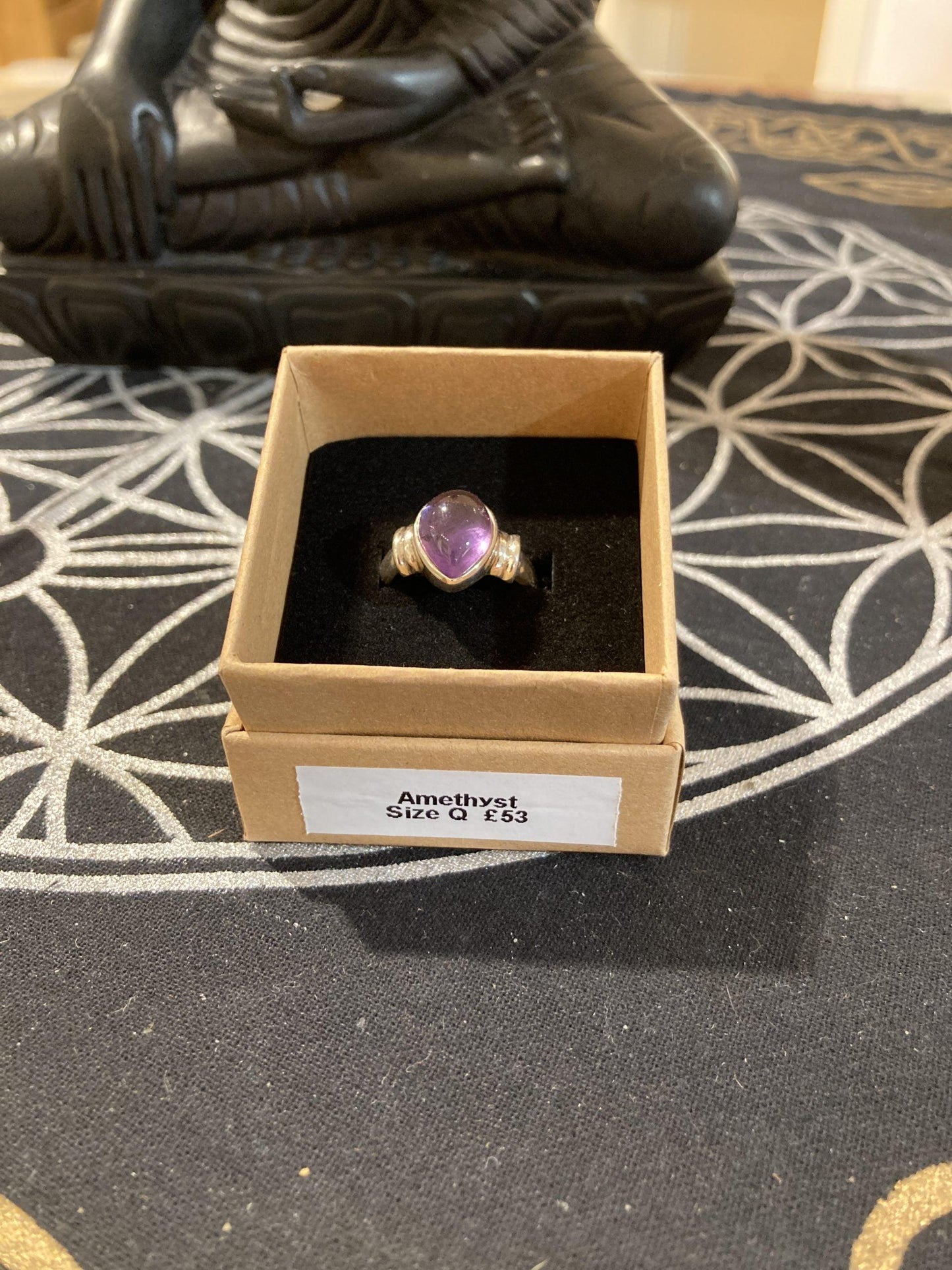 Amethyst Ring (Silver ) (Size Q) - Crystals By Astraea