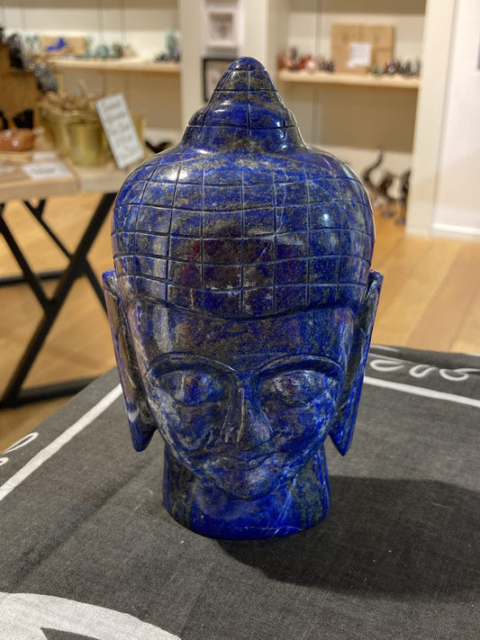 Lapis Lazuli HandCarved Buddha Head (1.2kg)