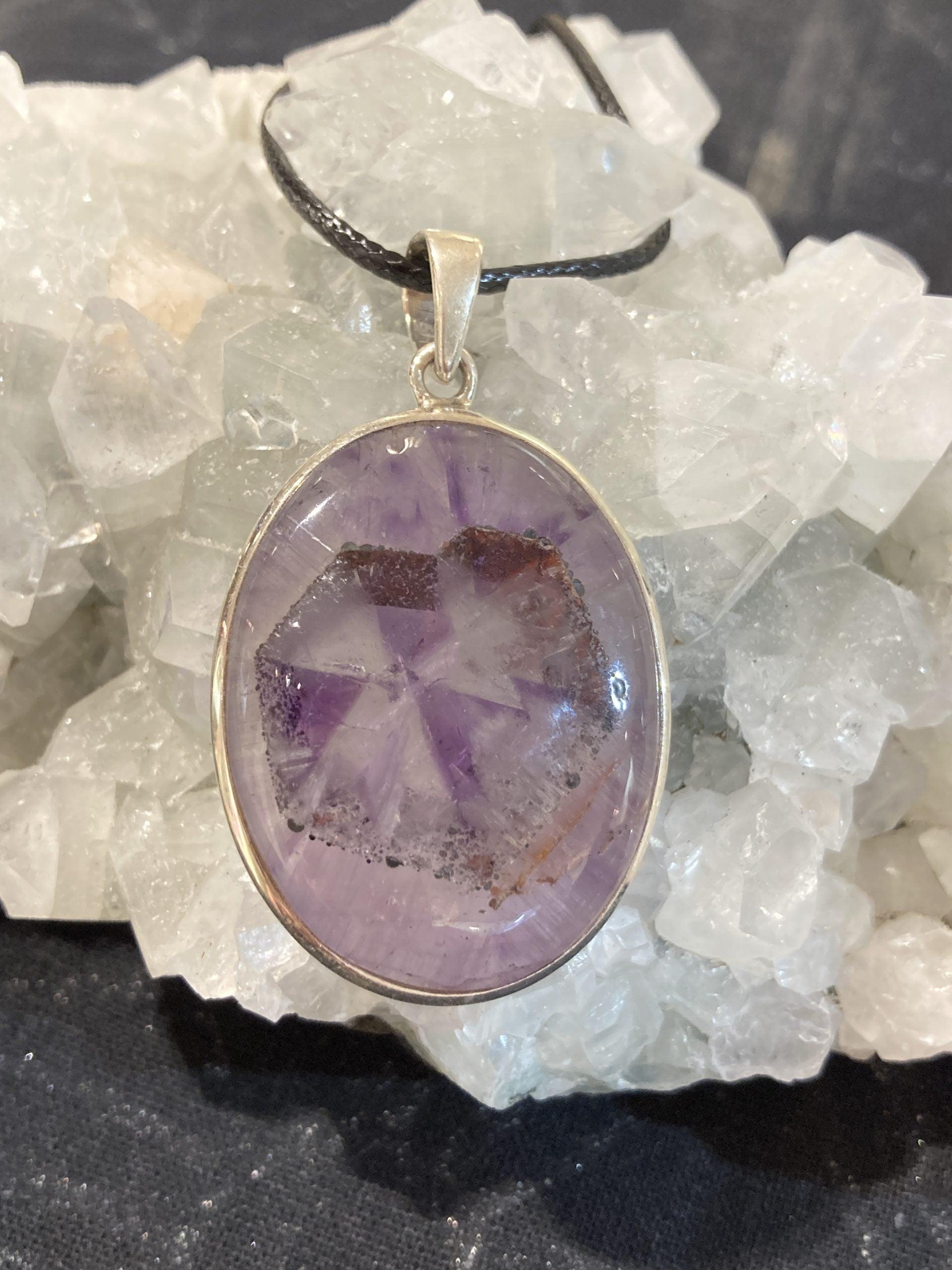 Amethyst Pendant (Silver ) - Crystals By Astraea