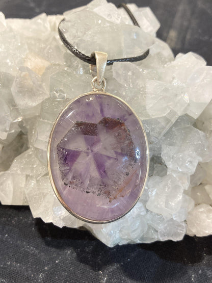 Amethyst Pendant (Silver ) - Crystals By Astraea