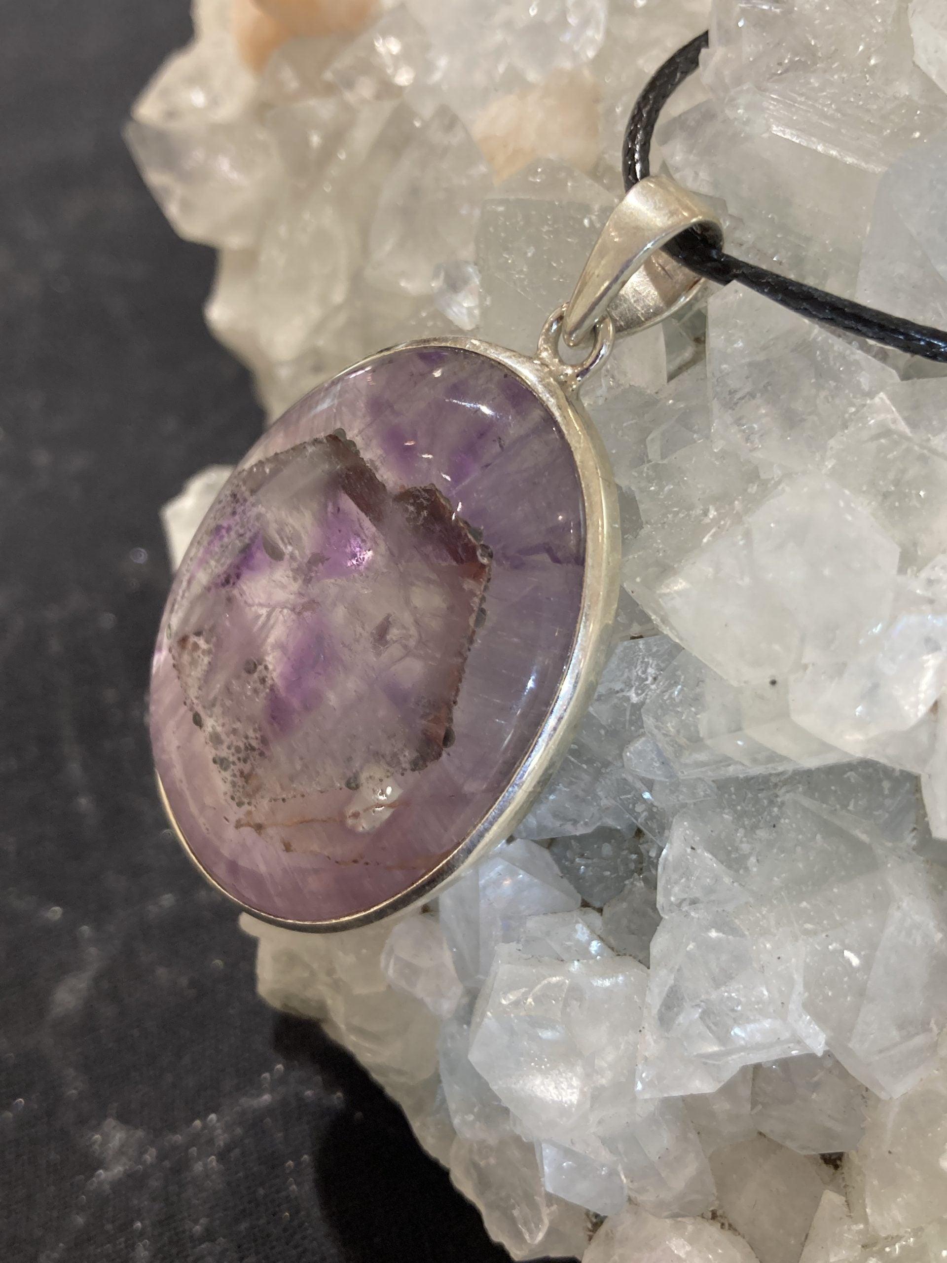 Amethyst Pendant (Silver ) - Crystals By Astraea