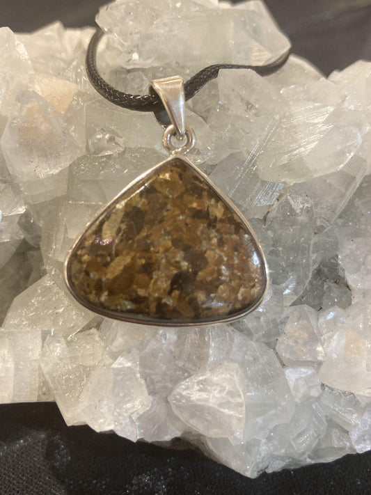 Bronzite Pendant (Silver) - Crystals By Astraea