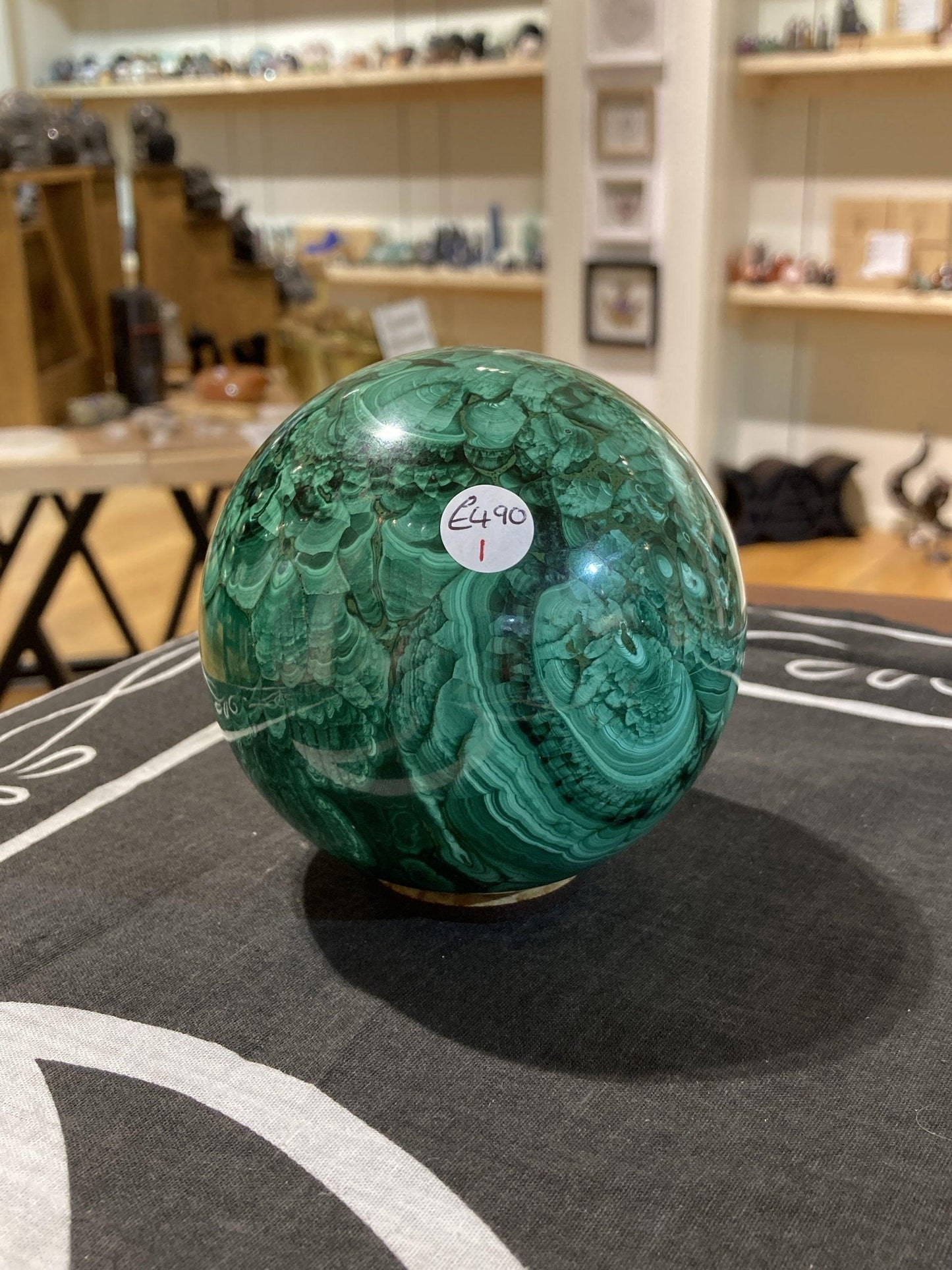 Malachite Sphere (1.45kg) - Crystals By Astraea